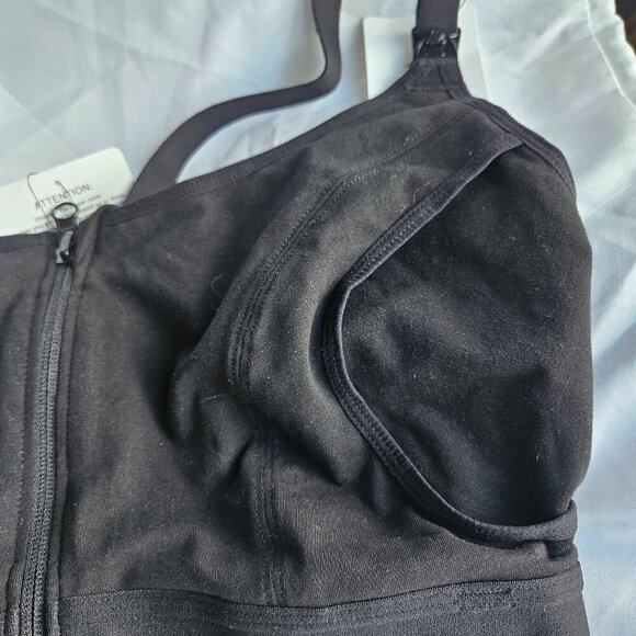 Momcozy Black Nursing Bra with Straps L NWT - Picture 2 of 9